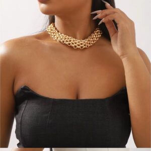 Large Pearls Necklace, Gold and Silver